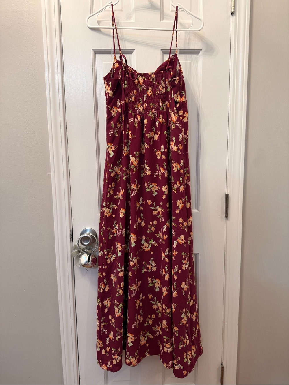 Wild Fable Burgundy Floral Maxi Slip Dress - Picture 6 of 7